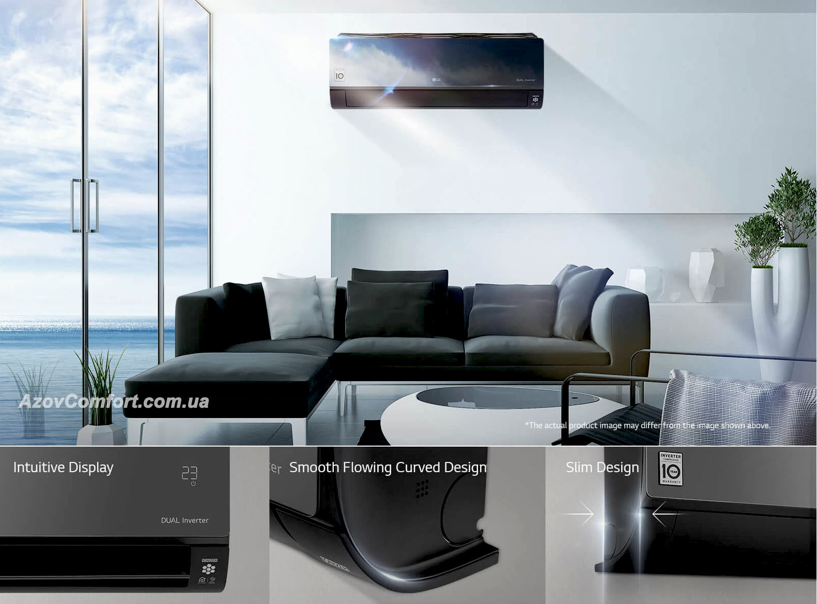 Кондиционер LG AC09BQ серии ARTCOOL до 30 м2- купить в Киеве, Днепре, Мариуполе, Одессе, Запорожье, Харькове, Львове, Бердянске, Черкассах, Черновцах, Николаеве, Херсоне, Краматорске, Бердянске 