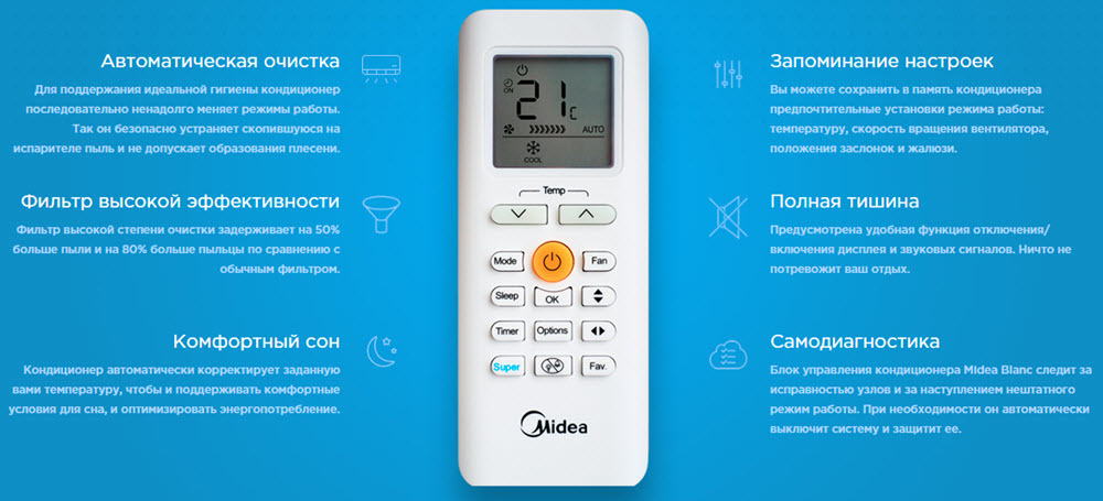 Кондиционер Midea AF-07N1C2-I / AF-07N1C2-O - купить в Мариуполе, Киеве, Запорожье, Краматорске, Днепре, Мелитополе, Бердянске, Харькове, Украине с доставкой, лучшая цена, скидки